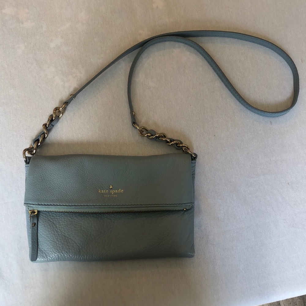 ♠️Kate Spade♠️ Fold Over Crossbody Light Blue